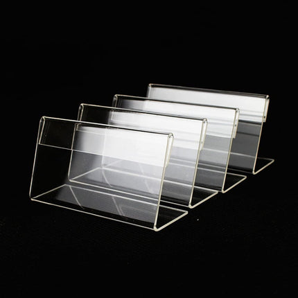 10 PCS Mini Clear Acrylic Sign Display Stand Label Holder-garmade.com