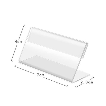 10 PCS Mini Clear Acrylic Sign Display Stand Label Holder-garmade.com