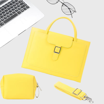 S176 Portable Waterproof Laptop Bag with Power Pack, Size: 13 inches(Goose Yellow)-garmade.com