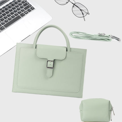 S176 Portable Waterproof Laptop Bag with Power Pack, Size: 13 inches(Mint Green)-garmade.com