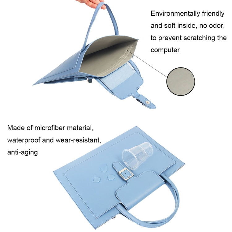 S176 Portable Waterproof Laptop Bag with Power Pack, Size: 13 inches(Light Grey)-garmade.com