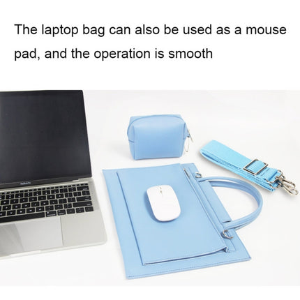 S176 Portable Waterproof Laptop Bag with Power Pack, Size: 13 inches(Sky Blue)-garmade.com