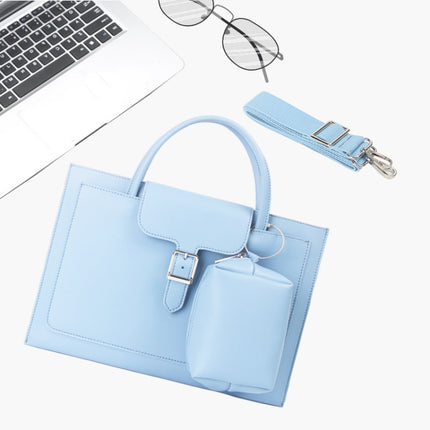 S176 Portable Waterproof Laptop Bag with Power Pack, Size: 14 inches(Sky Blue)-garmade.com