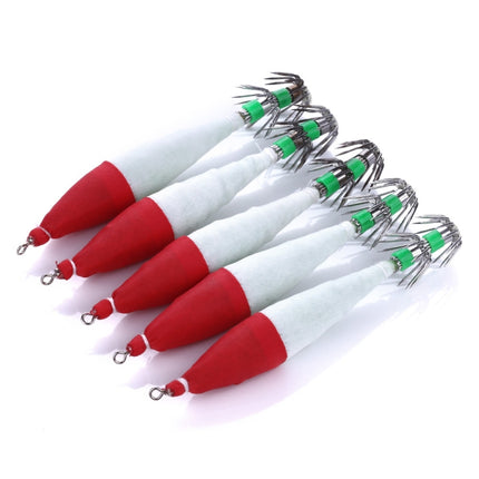 5 PCS / Bag HENGJIA SJ001 Luminous Explosion Squid Hook Deep Sea Fishing Fake Bait(1)-garmade.com