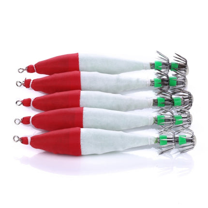 5 PCS / Bag HENGJIA SJ001 Luminous Explosion Squid Hook Deep Sea Fishing Fake Bait(1)-garmade.com