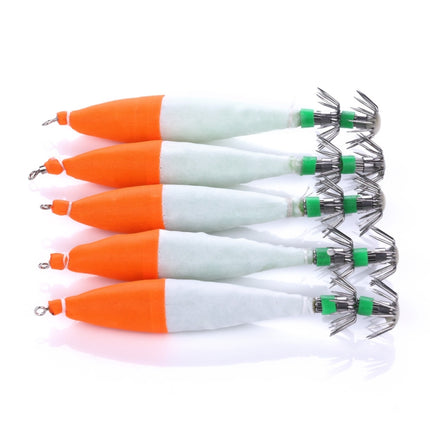 5 PCS / Bag HENGJIA SJ001 Luminous Explosion Squid Hook Deep Sea Fishing Fake Bait(2)-garmade.com