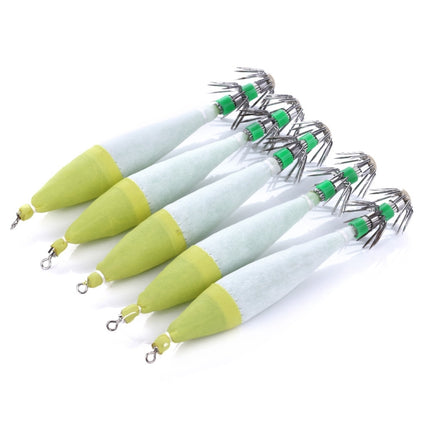 5 PCS / Bag HENGJIA SJ001 Luminous Explosion Squid Hook Deep Sea Fishing Fake Bait(3)-garmade.com