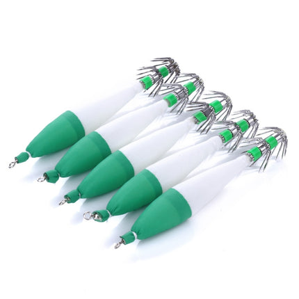 5 PCS / Bag HENGJIA SJ001 Luminous Explosion Squid Hook Deep Sea Fishing Fake Bait(4)-garmade.com