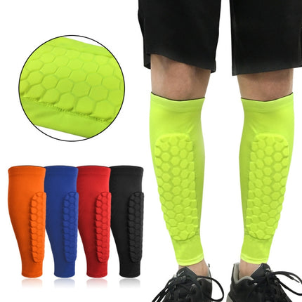 2PCS Sports Outdoor Basketball Ride Honeycomb Anti -Collision Leg Protection XL (Red)-garmade.com