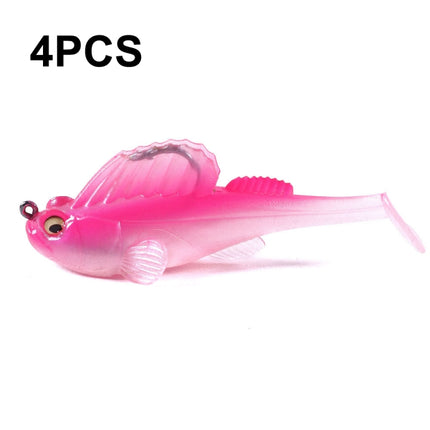 4 PCS HENGJIA SO062 Defense Bottom Tail 14g Jumping Fish Luya Soft Bait(3)-garmade.com