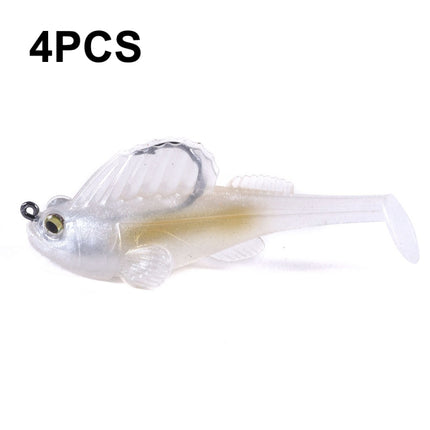 4 PCS HENGJIA SO062 Defense Bottom Tail 14g Jumping Fish Luya Soft Bait(6)-garmade.com