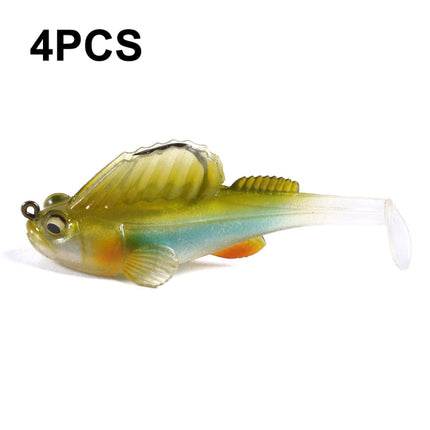 4 PCS HENGJIA SO062 Defense Bottom Tail 14g Jumping Fish Luya Soft Bait(7)-garmade.com