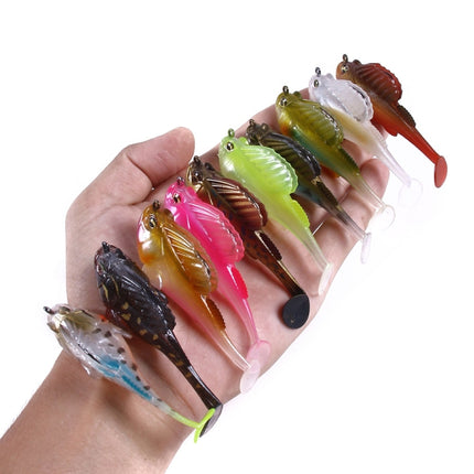 4 PCS HENGJIA SO062 Defense Bottom Tail 14g Jumping Fish Luya Soft Bait(1)-garmade.com