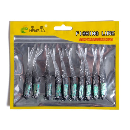 10 PCS HENGJIA 7cm 5g Fork Tail Pack Fish Sea Fishing Tools Luya Bait(4)-garmade.com