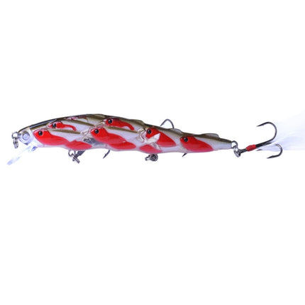 HENGJIA MI113 11.5cm 15.7g Sea Fishing Crank Lure Swing With Feather Hook(A)-garmade.com