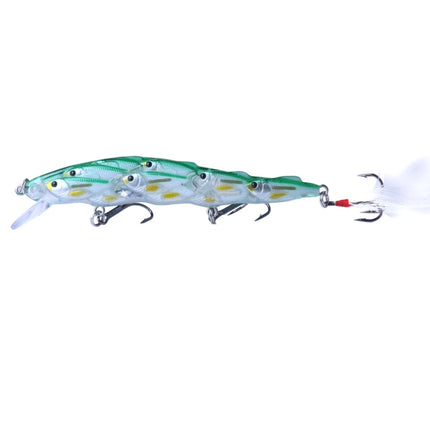 HENGJIA MI113 11.5cm 15.7g Sea Fishing Crank Lure Swing With Feather Hook(B)-garmade.com