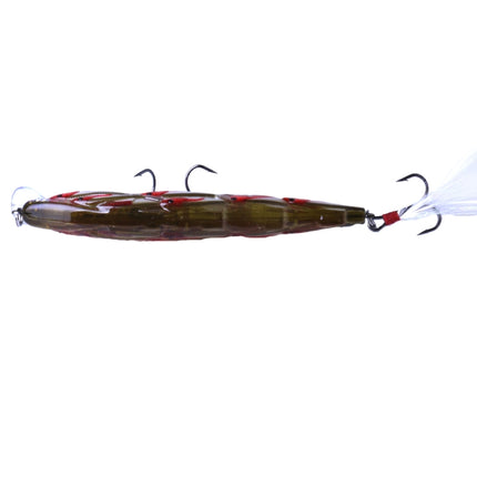 HENGJIA MI113 11.5cm 15.7g Sea Fishing Crank Lure Swing With Feather Hook(B)-garmade.com
