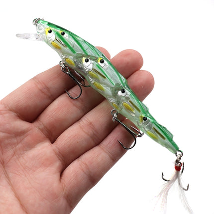 HENGJIA MI113 11.5cm 15.7g Sea Fishing Crank Lure Swing With Feather Hook(C)-garmade.com