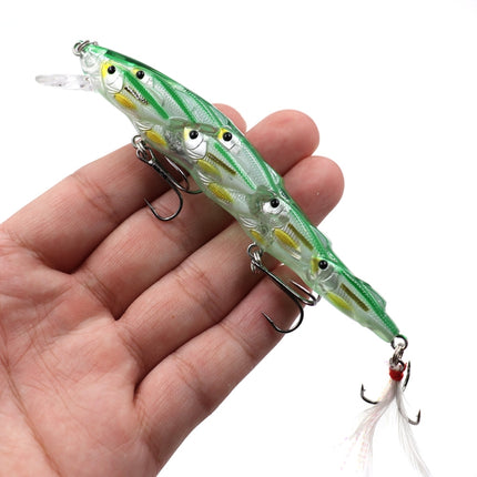 HENGJIA MI113 11.5cm 15.7g Sea Fishing Crank Lure Swing With Feather Hook(D)-garmade.com