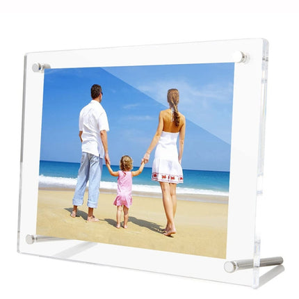 4x6 Inch Acrylic Photo Frame Transparent Frameless Desktop Photo Stand-garmade.com