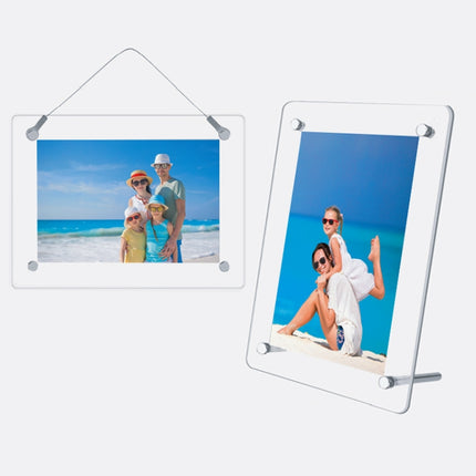 4x6 Inch Acrylic Photo Frame Transparent Frameless Desktop Photo Stand-garmade.com