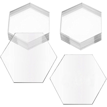 10 PCS Clear Hexagon Acrylic Seat Card Guest Business Card Logo Decoration DIY Board-garmade.com