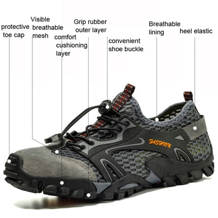 Hiking Shoes Summer Sandals Outdoor Wading Beach Shoes, Size: 42(Grey)-garmade.com