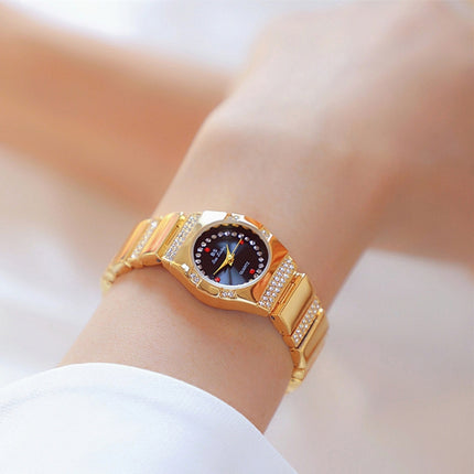 BS Bee Sister FA1647 Classic Ladies Watch Diamond Wrist Watch(Golden Black)-garmade.com