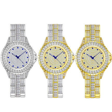 BS Bee Sister FA1686 Diamond Inlaid Ladies Watch Jewelry Chain Watch(Gold)-garmade.com