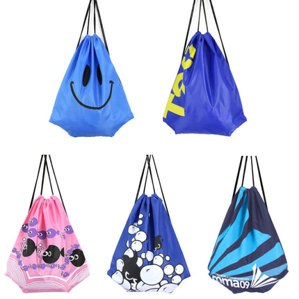 10 PCS Beach Fitness Swimming Drawstring Waterproof Bag(Pink Fish)-garmade.com