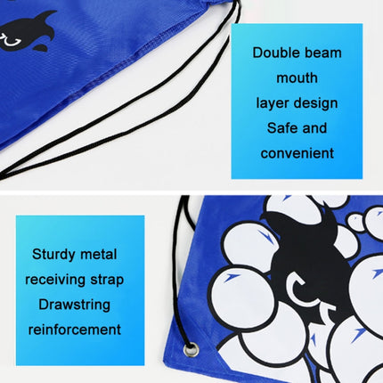 10 PCS Beach Fitness Swimming Drawstring Waterproof Bag(Blue Smiley Face)-garmade.com