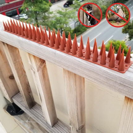12 PCS Plastic Bird Repellent Thorns Fence Anti-climb Nails(Brick Red)-garmade.com