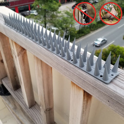 12 PCS Plastic Bird Repellent Thorns Fence Anti-climb Nails(Grey)-garmade.com