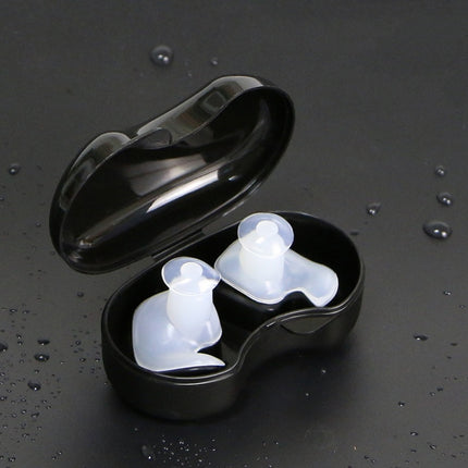 10 Sets Swimming Waterproof Spiral Silicone Earplugs(White)-garmade.com