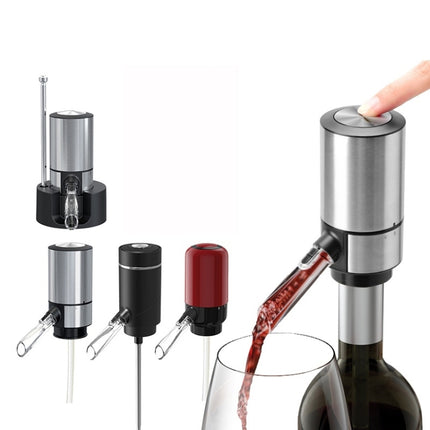 Electric Red Wine Decanter Dispenser,Style: Stainless Steel With Base-garmade.com