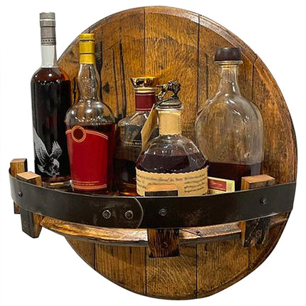 Wall-mounted Wooden Wine Display Stand Storage Rack-garmade.com