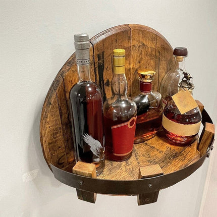 Wall-mounted Wooden Wine Display Stand Storage Rack-garmade.com
