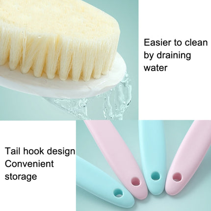Long Handle Soft Hair Bathing Brush Nylon Hair Massage Brush(White)-garmade.com