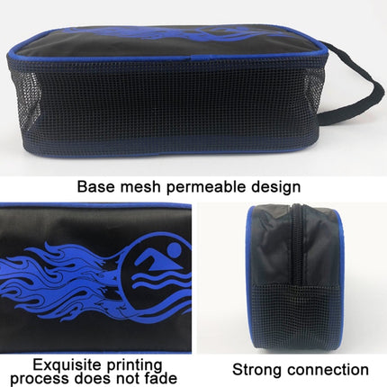 2 PCS Portable Storage Beach Swimming Zipper Tote Bag, Color: Blue-garmade.com