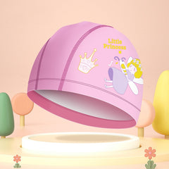 2 PCS Cute Cartoon High Elastic Children PU Waterproof Swimming Cap(Elf)-garmade.com