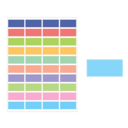 5 Packs Children Colorful Square Label Classification Stickers(10 PCS/Pack)-garmade.com