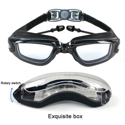 HAIZID Children HD Anti-fog Waterproof Myopia Swimming Goggles, Color: Optical Black-garmade.com