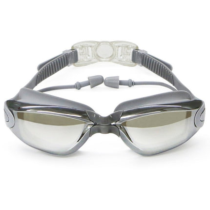 HAIZID Children HD Anti-fog Waterproof Myopia Swimming Goggles, Color: Plating Gray-garmade.com