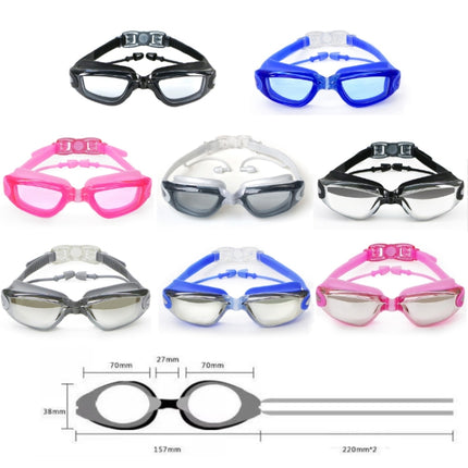 HAIZID Children HD Anti-fog Waterproof Myopia Swimming Goggles, Color: Plating Pink-garmade.com