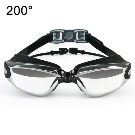 HAIZID HD Anti-fog Waterproof Myopia Swimming Goggles, Color: Myopia 200 Degrees-garmade.com
