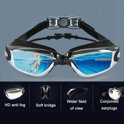 HAIZID HD Anti-fog Waterproof Myopia Swimming Goggles, Color: Myopia 250 Degrees-garmade.com