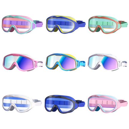 Anti-fog Children Swimming Goggles Comfortable Large Frame Diving Glasses, Color: Flush Tide Blue-garmade.com