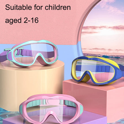 Anti-fog Children Swimming Goggles Comfortable Large Frame Diving Glasses, Color: Ice Lake Blue-garmade.com