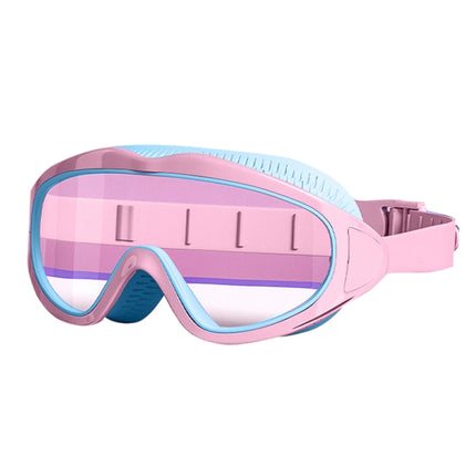 Anti-fog Children Swimming Goggles Comfortable Large Frame Diving Glasses, Color: Pink Blue-garmade.com