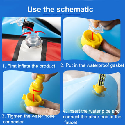 170cm PVC Inflatable Water Spray Pad Children Outdoor Summer Water Toys(Blue Ocean)-garmade.com